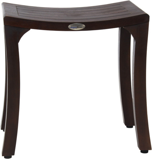 Patented 18" Asia Curve Mocha-Shield Teak Shower Bench