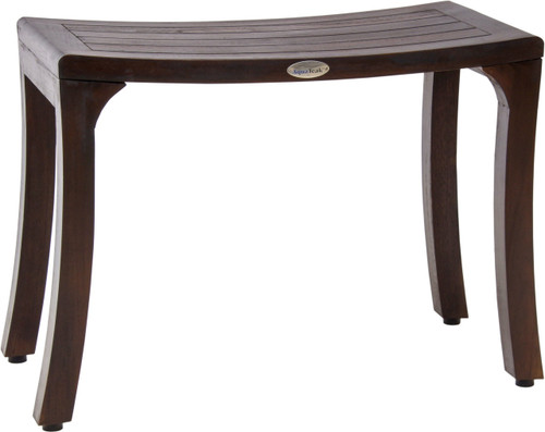 Patented 24" Asia Curve Mocha-Shield Teak Shower Bench