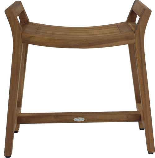 Asia Ascend Teak Shower Bench with Elevated Height (129)