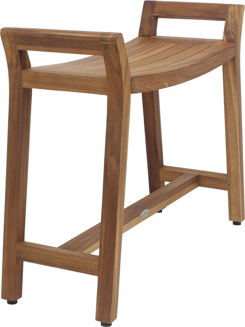 Asia Ascend Estate Teak Shower Bench with Elevated Height
