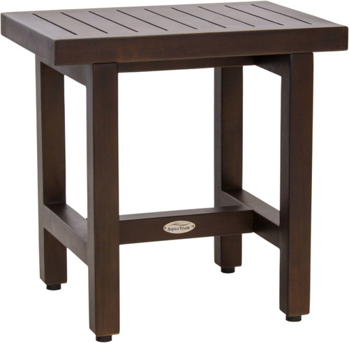 Patented 18" Spa Lotus Mocha-Shield Teak Shower Bench