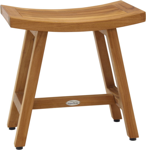 Patented 18" Asia Lotus Teak Shower Bench