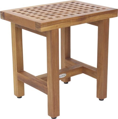Patented 18" Grate™ Lotus Teak Shower Bench