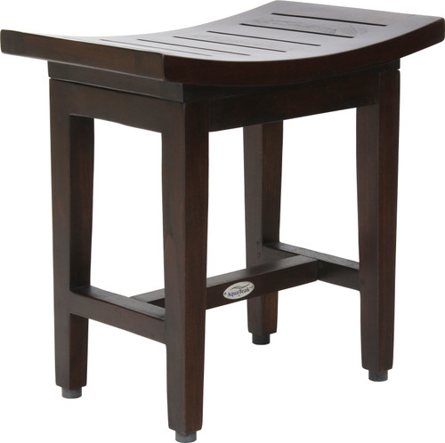 Patented 18" Maluku Lotus Mocha-Shield Teak Shower Bench