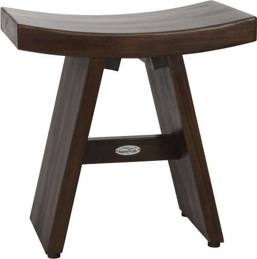 AquaTeak 18" Asia Walnut Color Teak Shower Bench