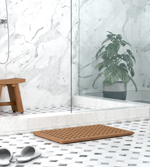 Teak Bath & Shower Mat - Add Teak to Your Space! I AquaTeak