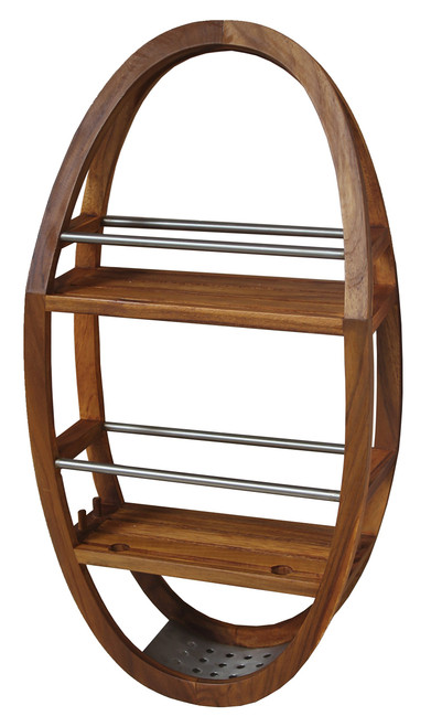AquaTeak The Original Moa Teak & Stainless Shower Organizer