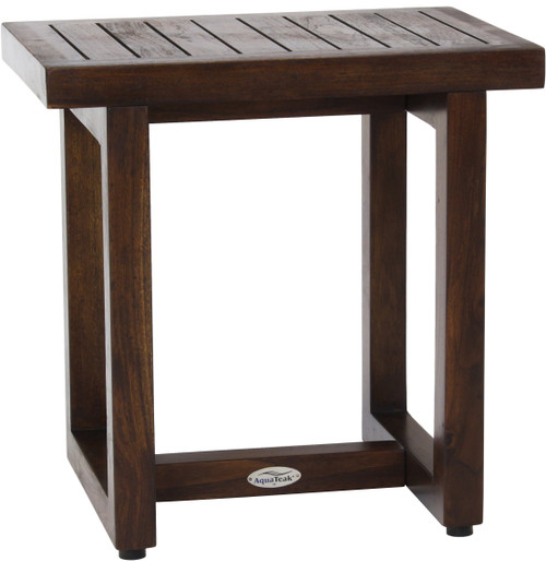 AquaTeak 18" Spa Walnut Color Teak Shower Bench