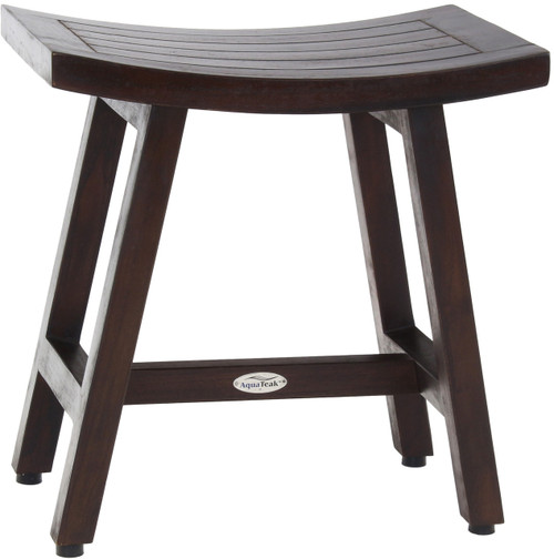 Patented 18" Asia Lotus Mocha-Shield Teak Shower Bench
