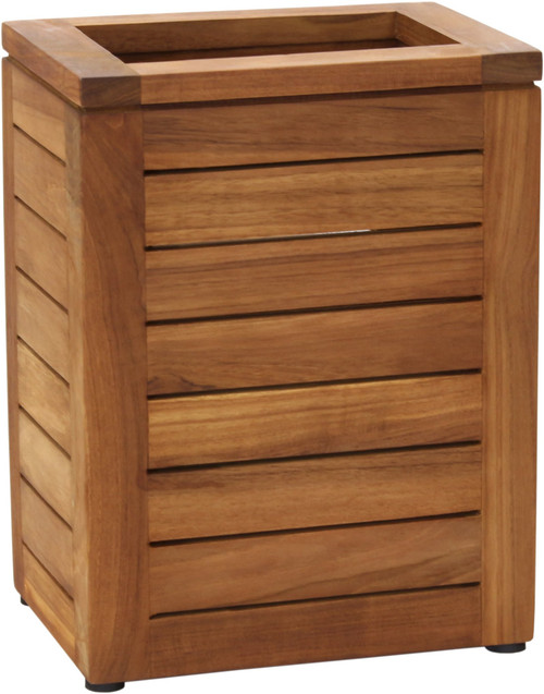 Spa Teak Waste Basket