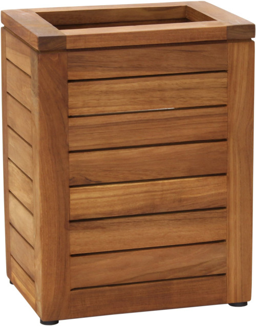 Spa Teak 6 Gallon Waste Basket