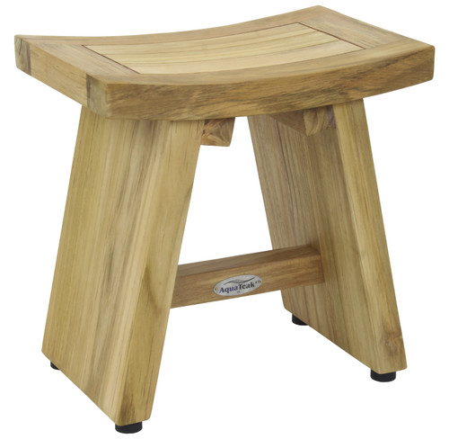 13" Asia Raw Teak Shaving & Washing Foot Rest