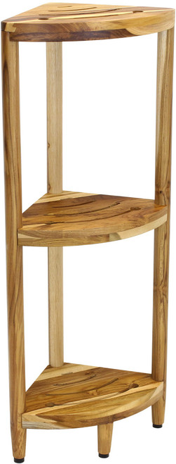 Kai Clear-Shield Corner Teak Bath Shelf