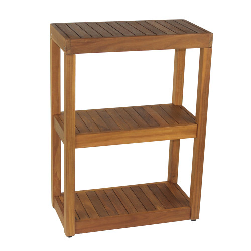 Sula™ Rectangular Three-Tier Teak Bath Stand Sula™ Rectangular Three-Tier Teak Bath Stand