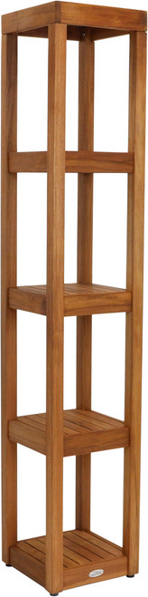 AquaTeak Sula Square Five-Tier Teak Bath Stand