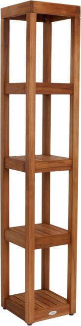 Sula Square Five-Tier Teak Bath Stand