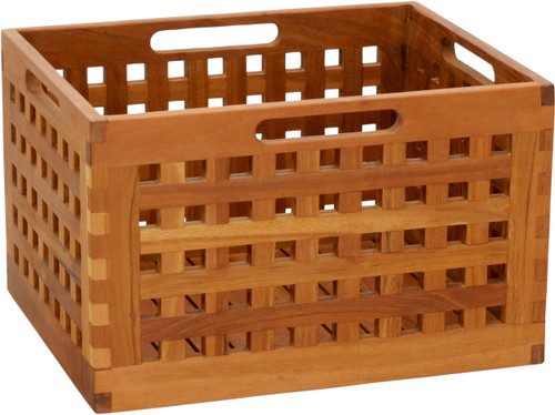 Grate Large Teak Storage Bin