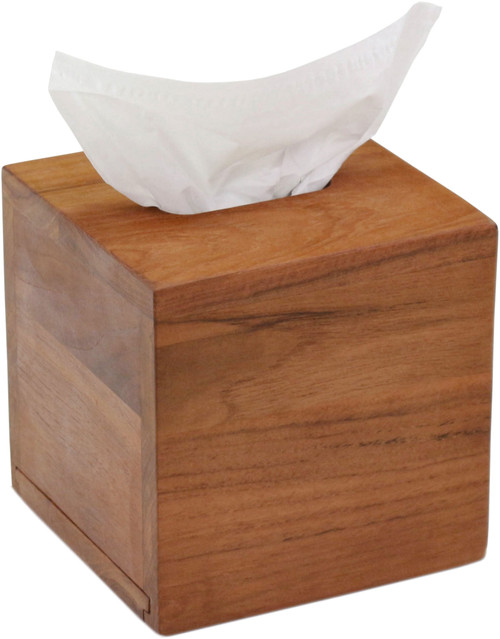 Manada Square Teak Tissue Box