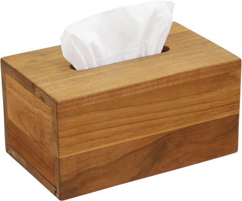 Manada Rectangular Teak Tissue Box