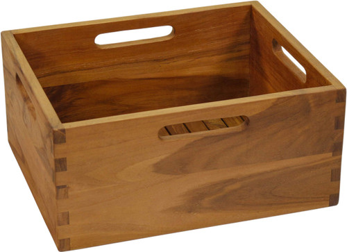 10" Spa Large Teak Storage Bin