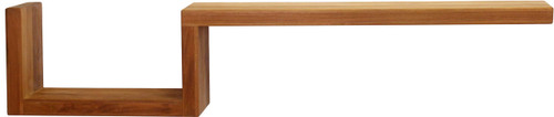 Manada Contemporary Teak Floating Wall Shelf
