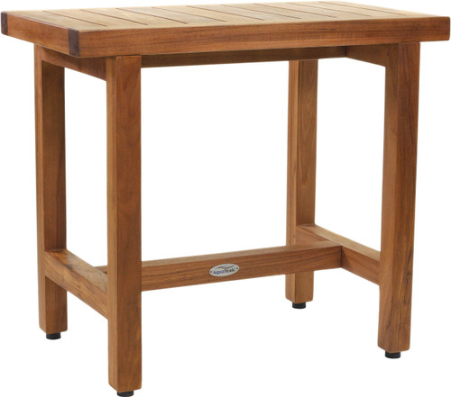 24" Spa Lotus Teak Shower Bench with Elevated Height