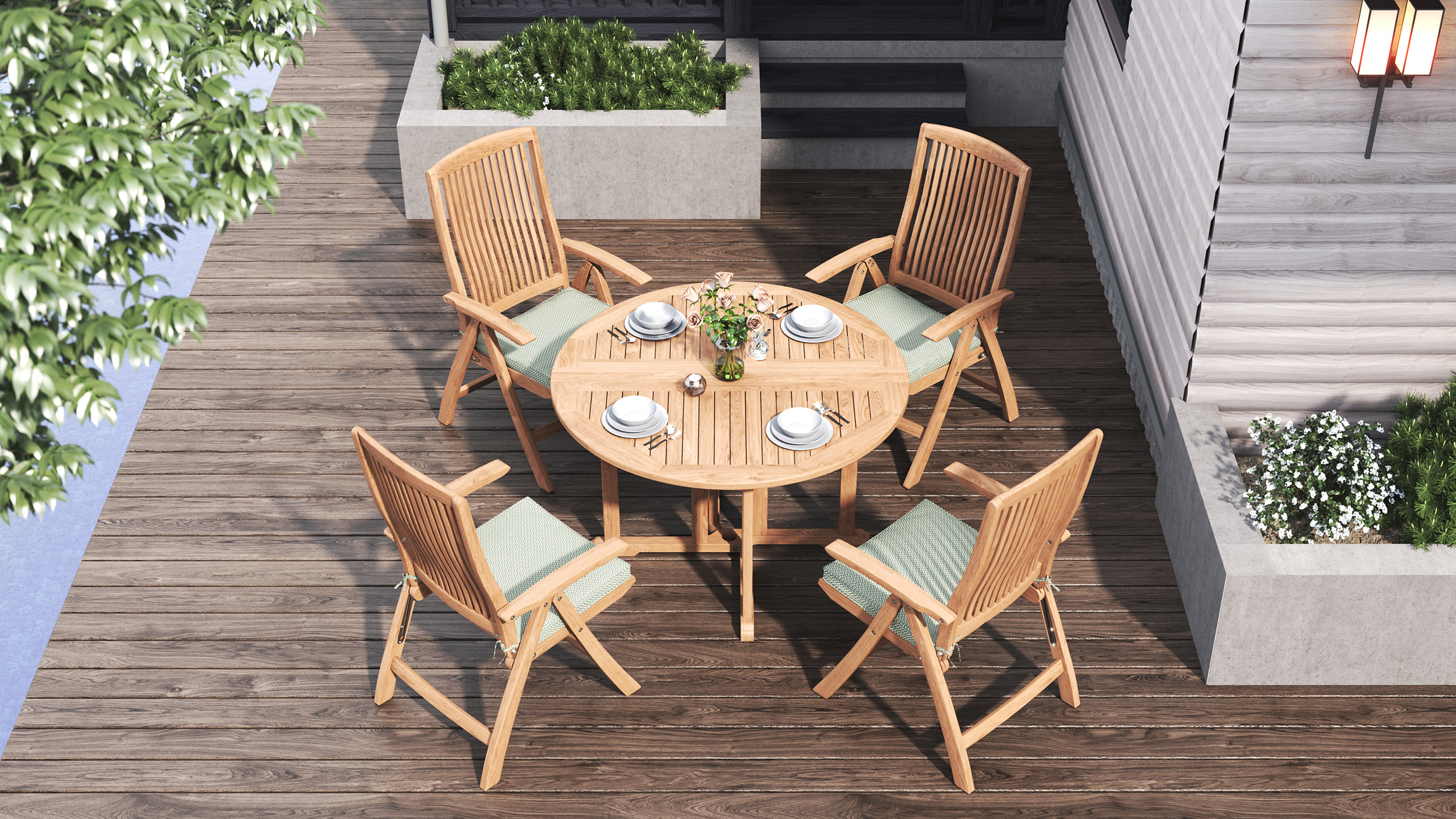 Small round 2025 outdoor dining table