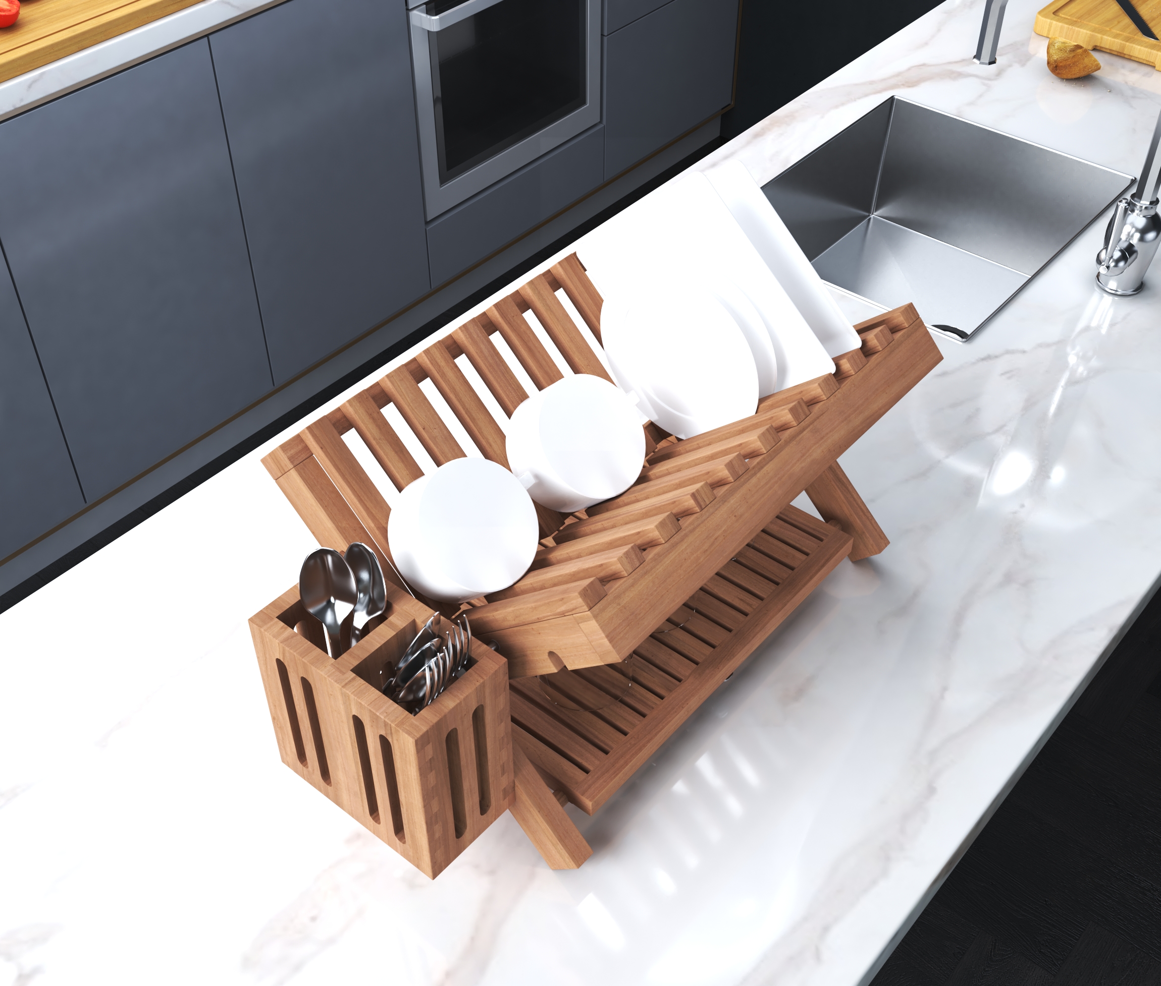  The Manada™ Teak Dish Rack.