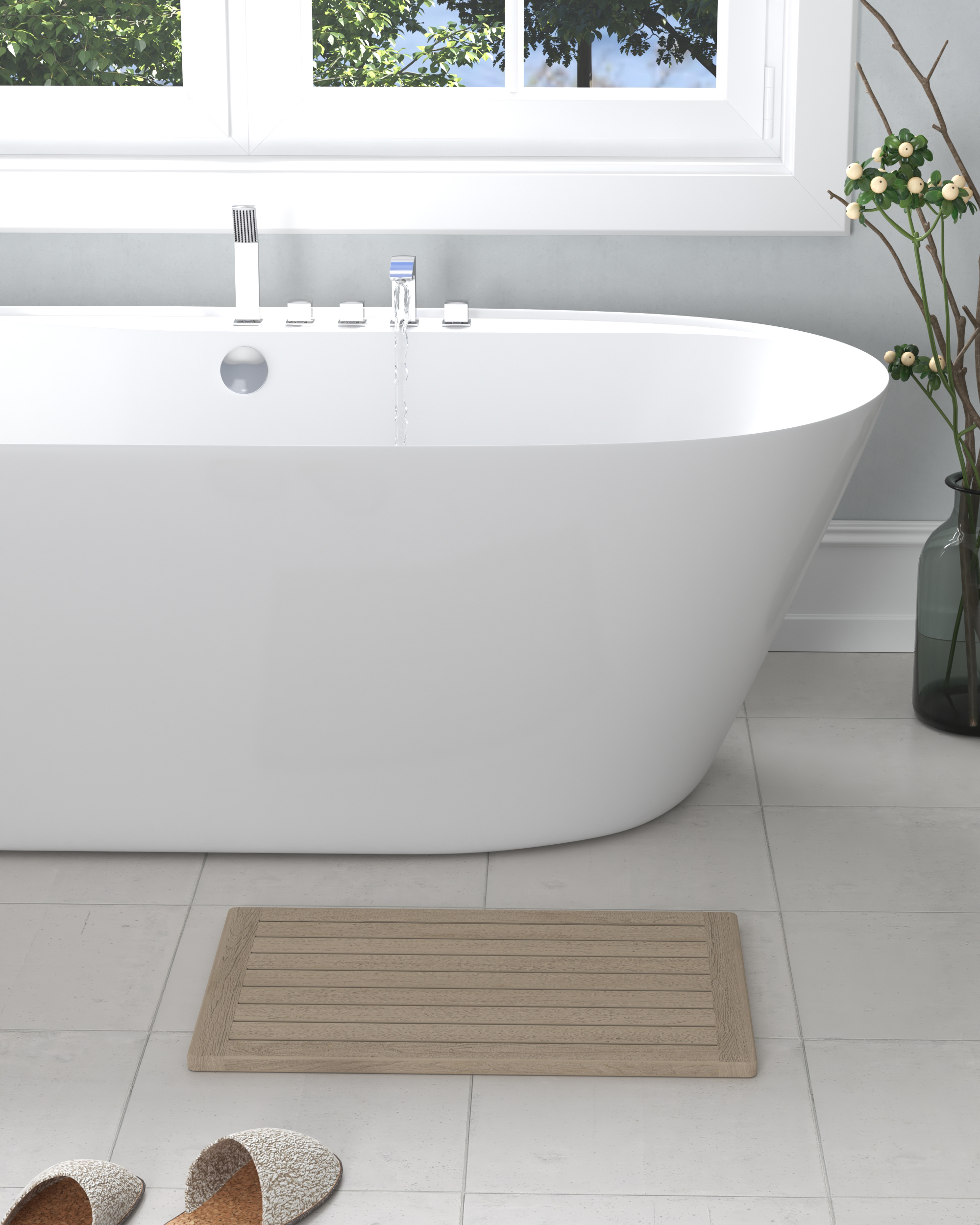 Teak Bath & Shower Mat - Add Teak to Your Space! I AquaTeak