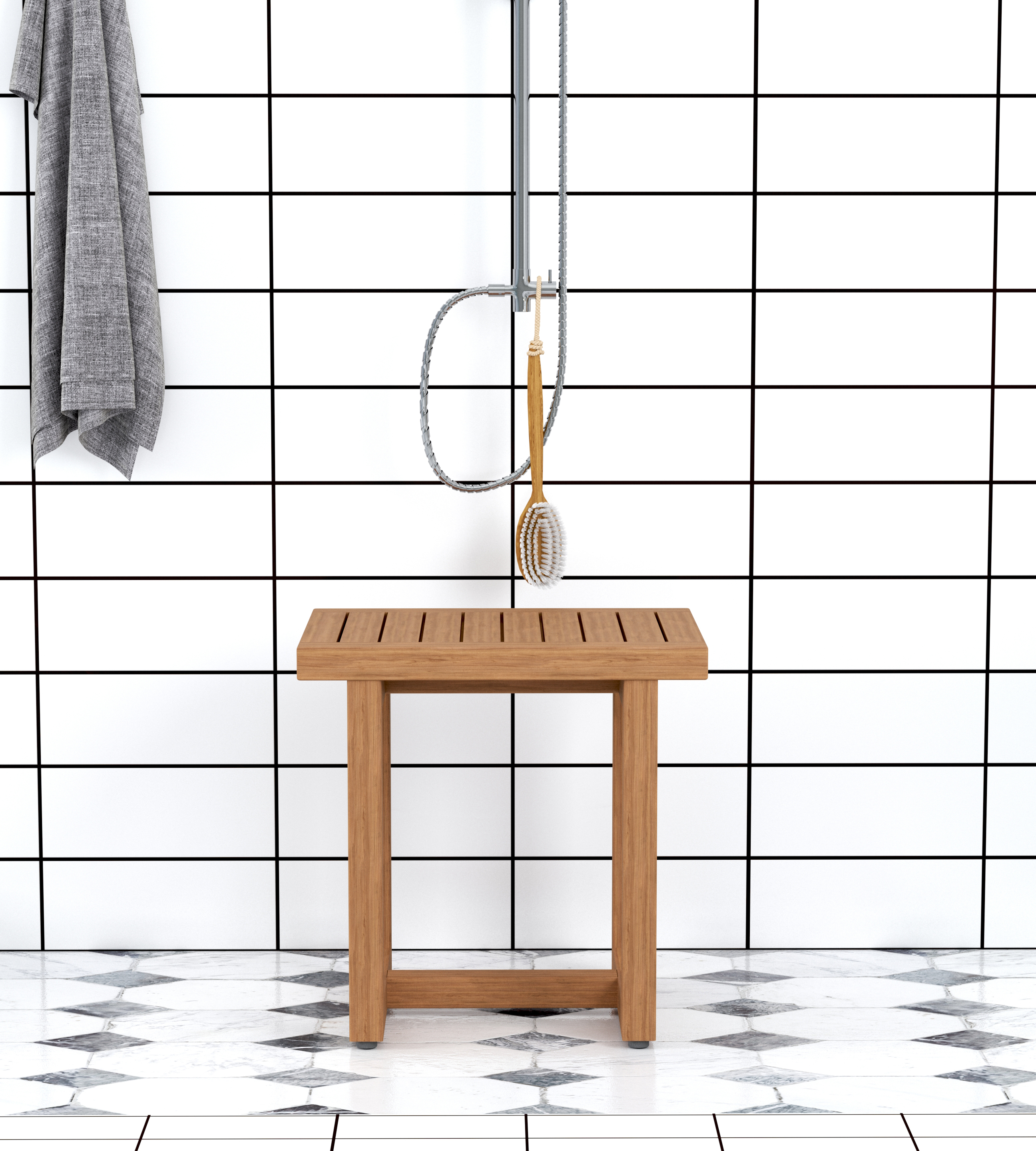 Small Teak Shower Caddy - Organize in Style I AquaTeak