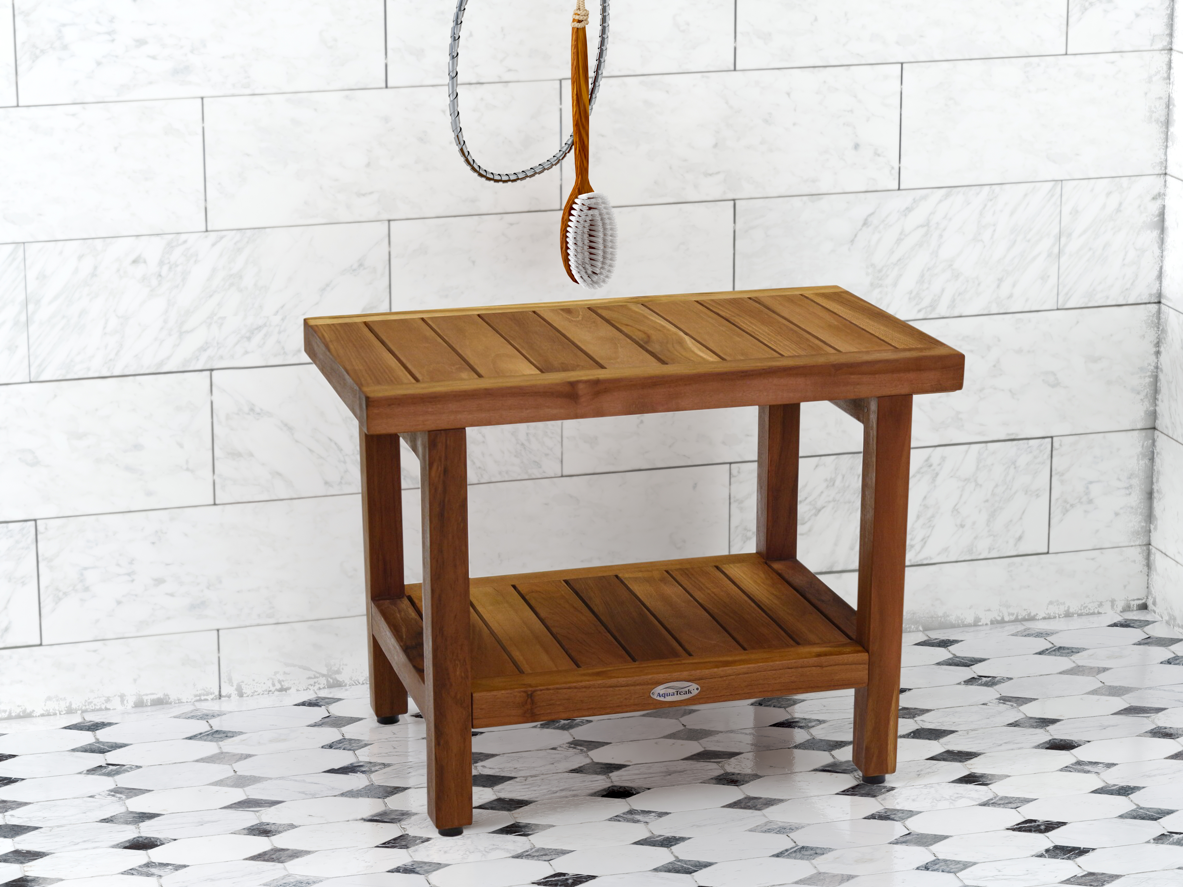 My teak hot sale shower bench