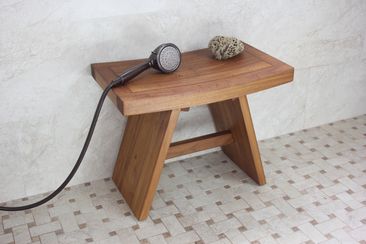 The Original 24" Asia® Teak Shower Bench Comfortable & Chic