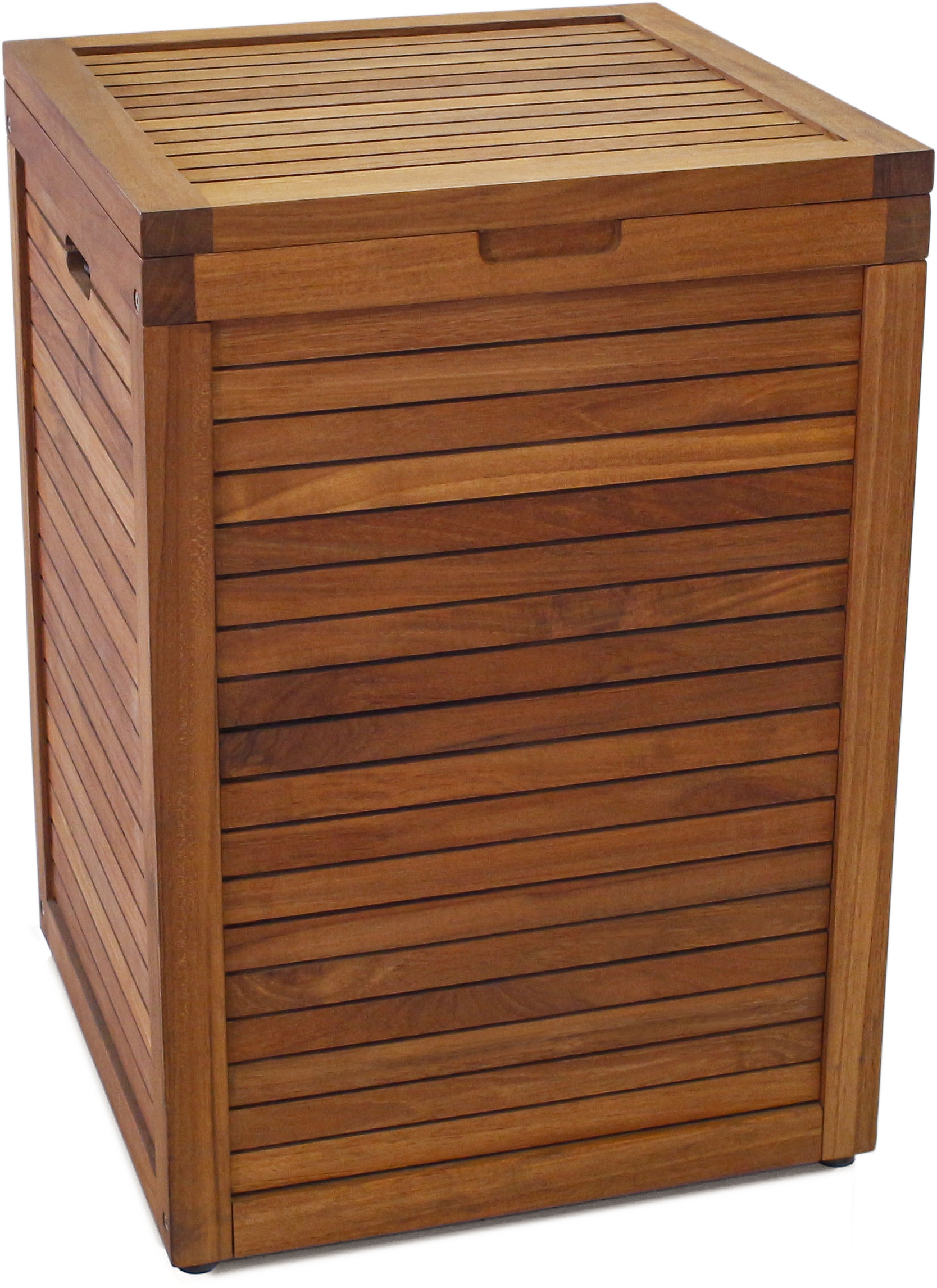 Aqua Teak Large Hamper with Lining