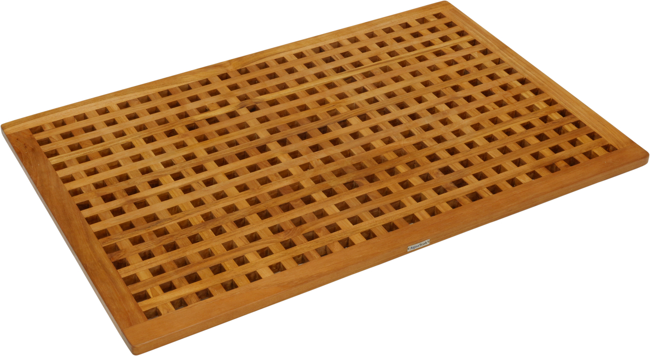 ALA TEAK Wood Grate Shower Bath Spa Waterproof Floor Mat