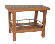 teak shower bench