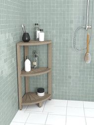 Kai-Mist™ Small 3-Tier Corner Teak Bath Shelf