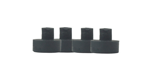 Set Of 4 Non Adjustable Rubber Gripping Feet Aqua Teak
