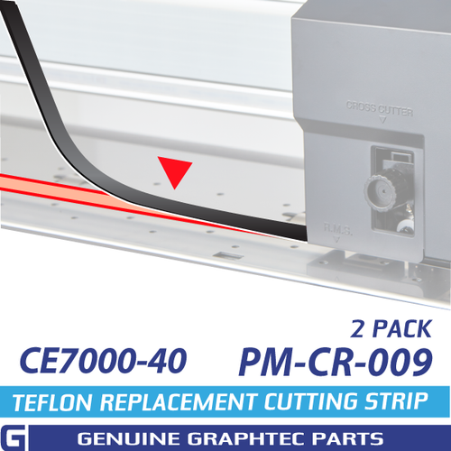 Single sided specialized thick teflon with adhesive is a genuine replacement cutting mat for Graphtec cutters.