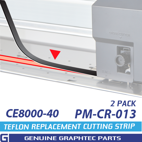 Single sided specialized thick teflon with adhesive is a genuine replacement cutting mat for Graphtec cutters.
