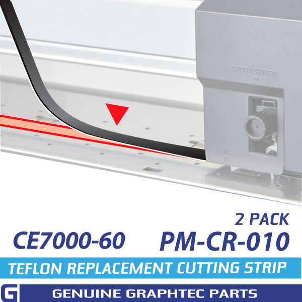 Single sided specialized thick teflon with adhesive is a genuine replacement cutting mat for Graphtec cutters.