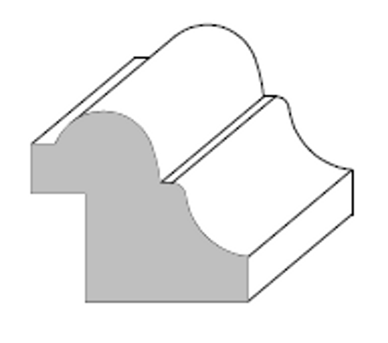 Cove Inset Panel Mould Cap for 1/2" Panels: 1" x 7/8" in Poplar Wood. For use with 1/2" panels.