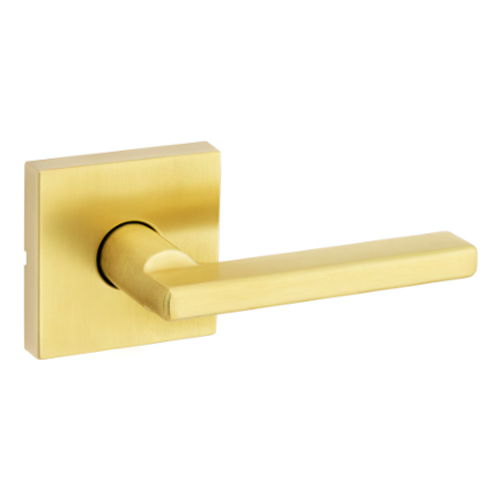 Gold / Satin Brass - Square Halifax Lever by Weiser