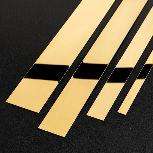 Gold Mirror - Stainless Steel Peel and Stick Flexible Moulding
