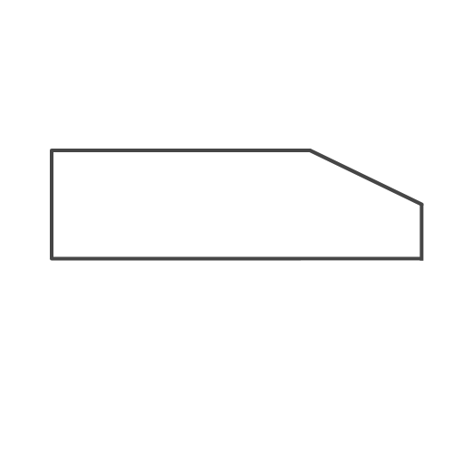 132 Beveled (No Step) Shoe Mould 1 3/8" x 3/16"