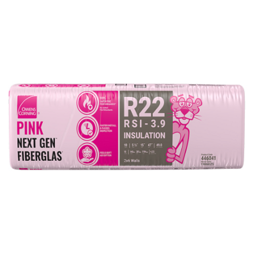 Owens Corning R-22 PINK NEXT GEN FIBERGLAS Insulation 15-inch x 47-inch x 5.5-inch (49 sq ft) Owens Corning R-22 PINK NEXT GEN FIBERGLAS Insulation 15-inch x 47-inch x 5.5-inch (49 sq ft)