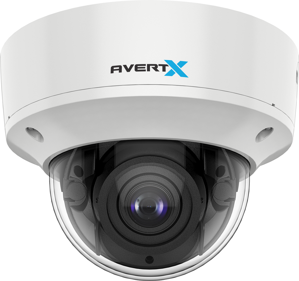 Hd8 4k Ir Autofocus Zoom Indoor Outdoor Ip Dome Camera With Smart Analytics Avertx