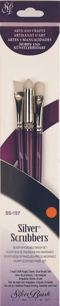 Silver Brush Silver Scrubbers Set of 3 Brushes SS-157