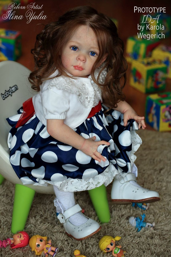 Ida Sitting Toddler Reborn Doll Kit by Karola Wegerich