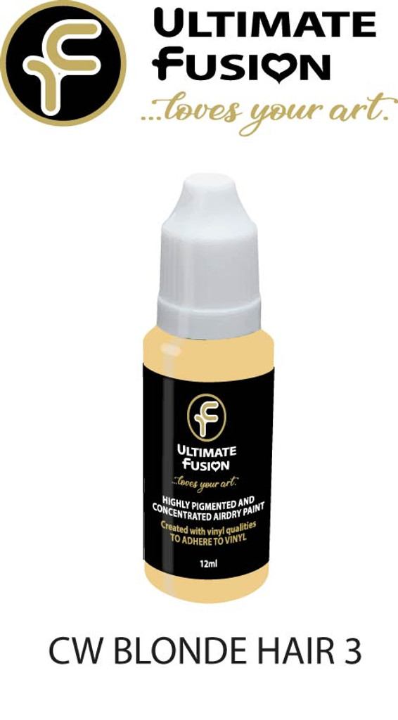 Ultimate Fusion Air Dry Paint Blonde Hair 3 12ml Bottle by Christina Woolley (.4 ounce)