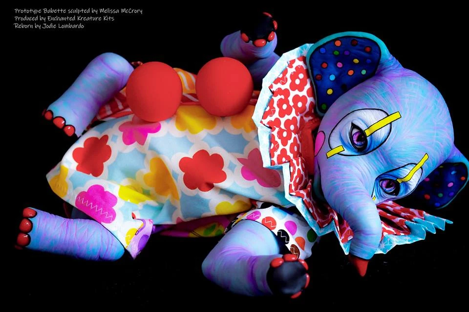 EKK Babette  the Baby Elephant Reborn Vinyl Doll Kit by  Melissa McCrory 20-21"